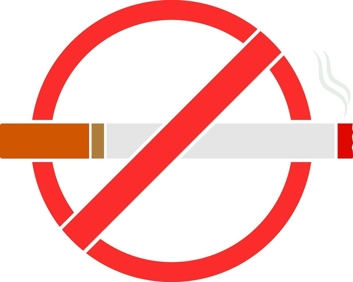 Nej rökning tecken eller symbol. vektor