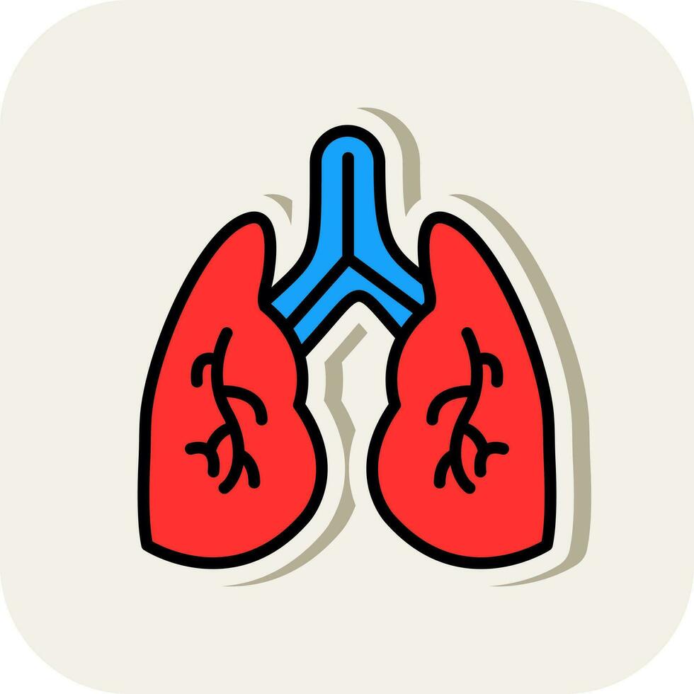 Lungen-Vektor-Icon-Design vektor