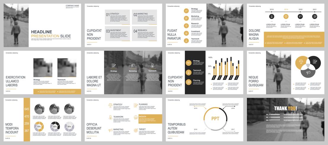 Affärspraxis PowerPoint slider mallar från infografiska element. vektor