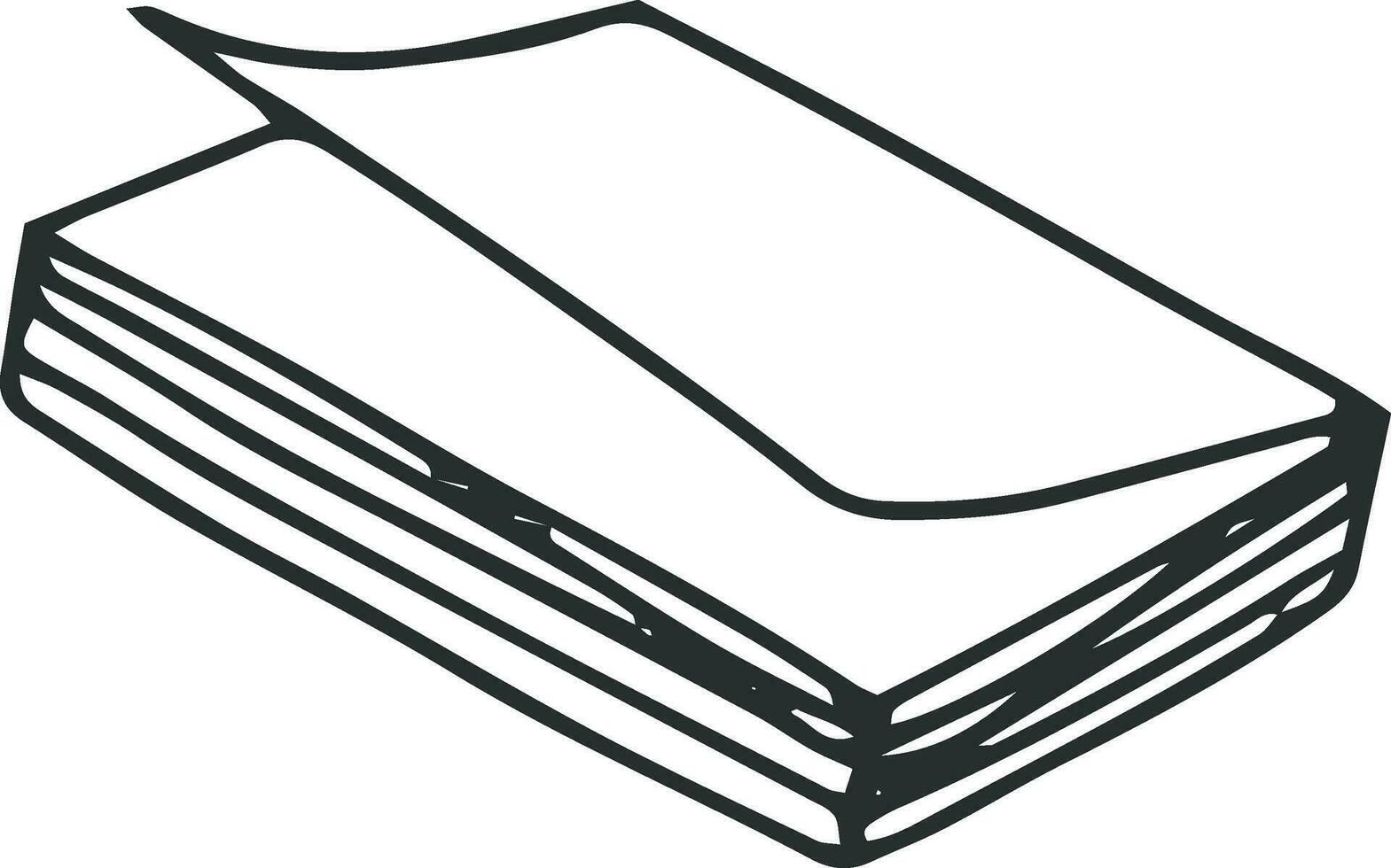 Gekritzel Stil Buch Symbol. vektor