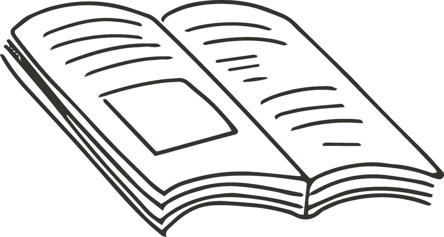 Gekritzel Illustration von Buch Symbol. vektor