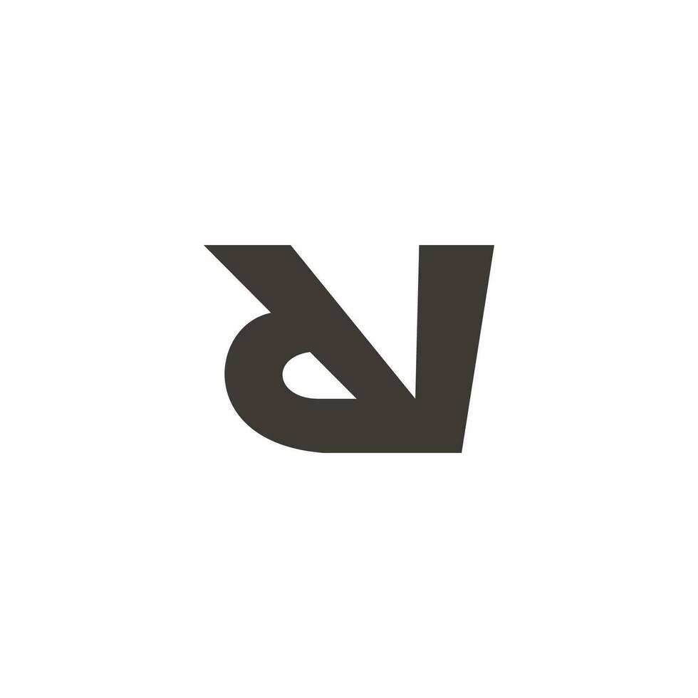 brev dv enkel geometrisk form skarp design logotyp vektor