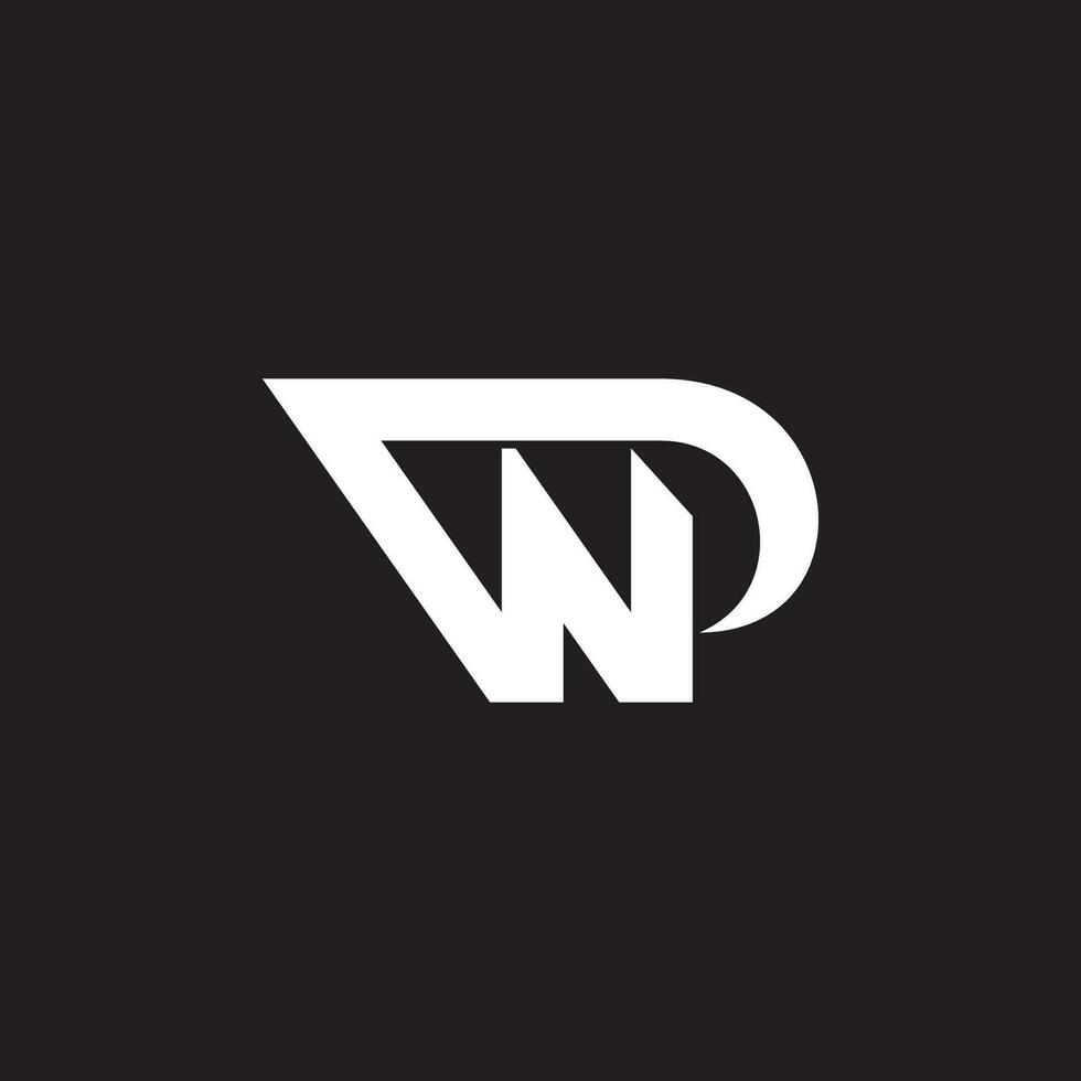 Brief w Bewegung rauschen geometrisch Pfeil Symbol Logo Vektor