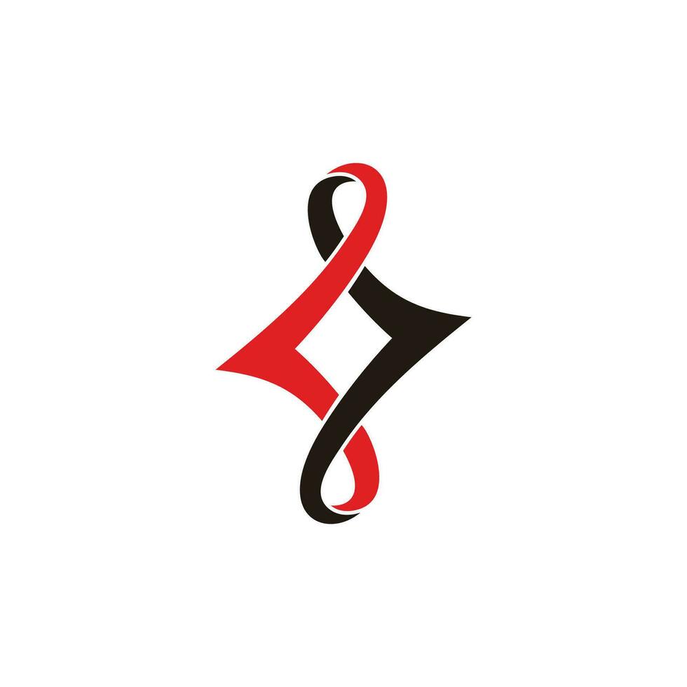 verknüpft Pfeile 3d Band Kurven Logo Vektor