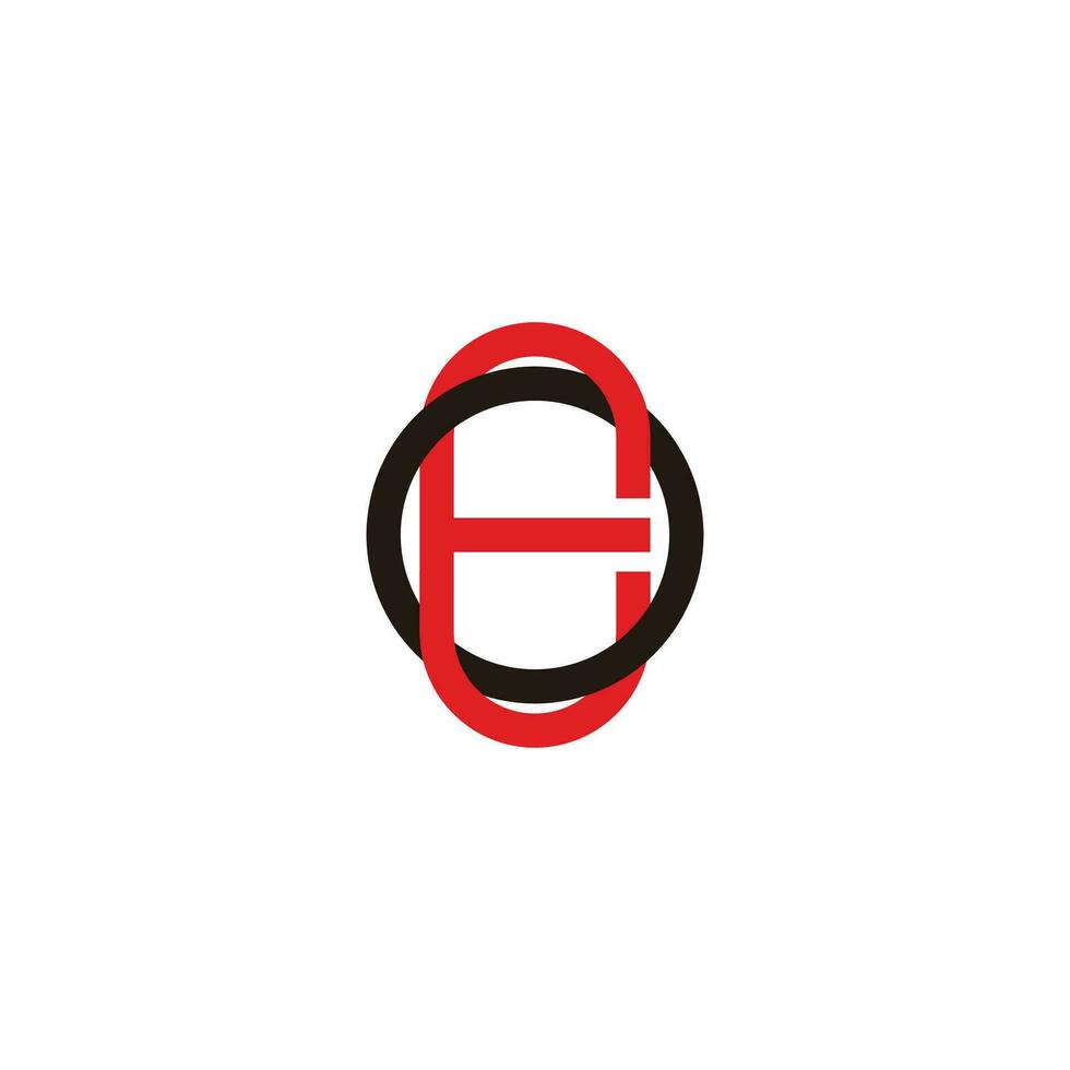 brev e versal cirkel geometrisk linje logotyp vektor