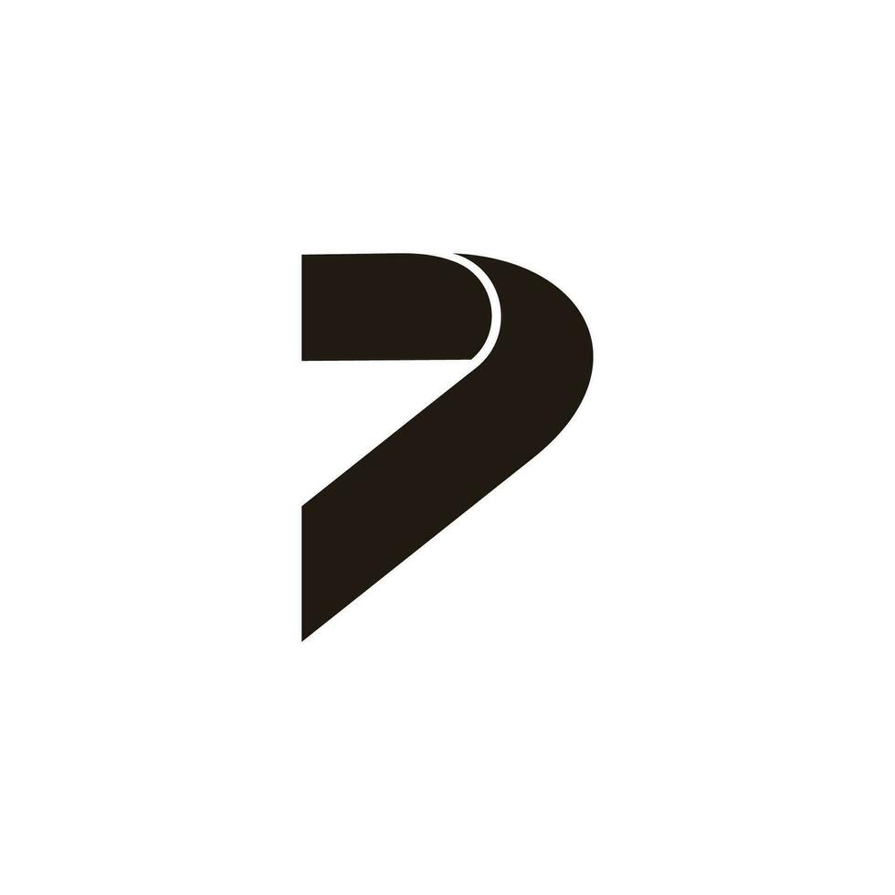 Nummer 7 einfach 3d Band gestalten Logo Vektor