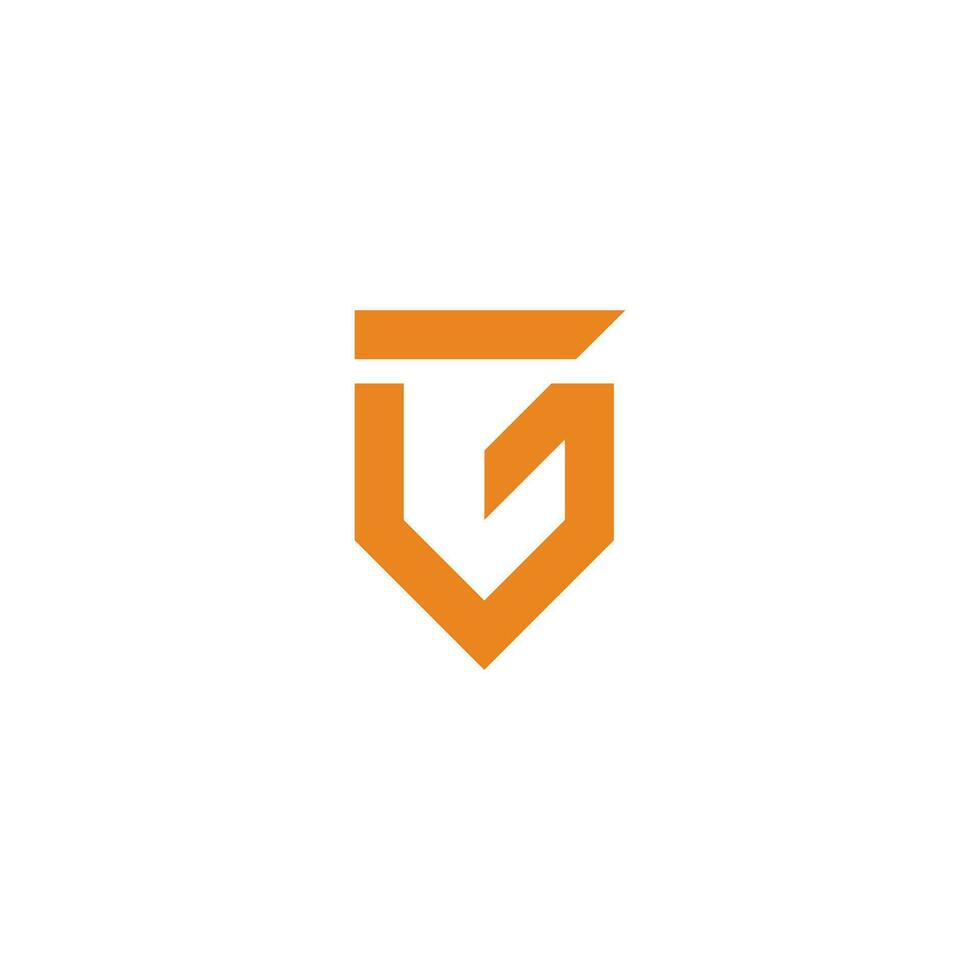 brev g emblem geometrisk enkel guld logotyp vektor