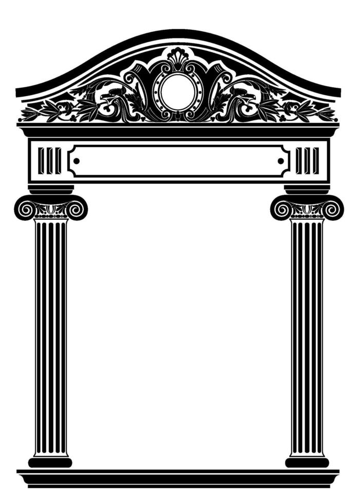 klassisches Bogenportal und Säulen vektor
