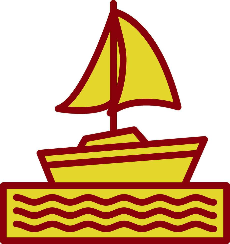 Segelboot-Vektor-Icon-Design vektor