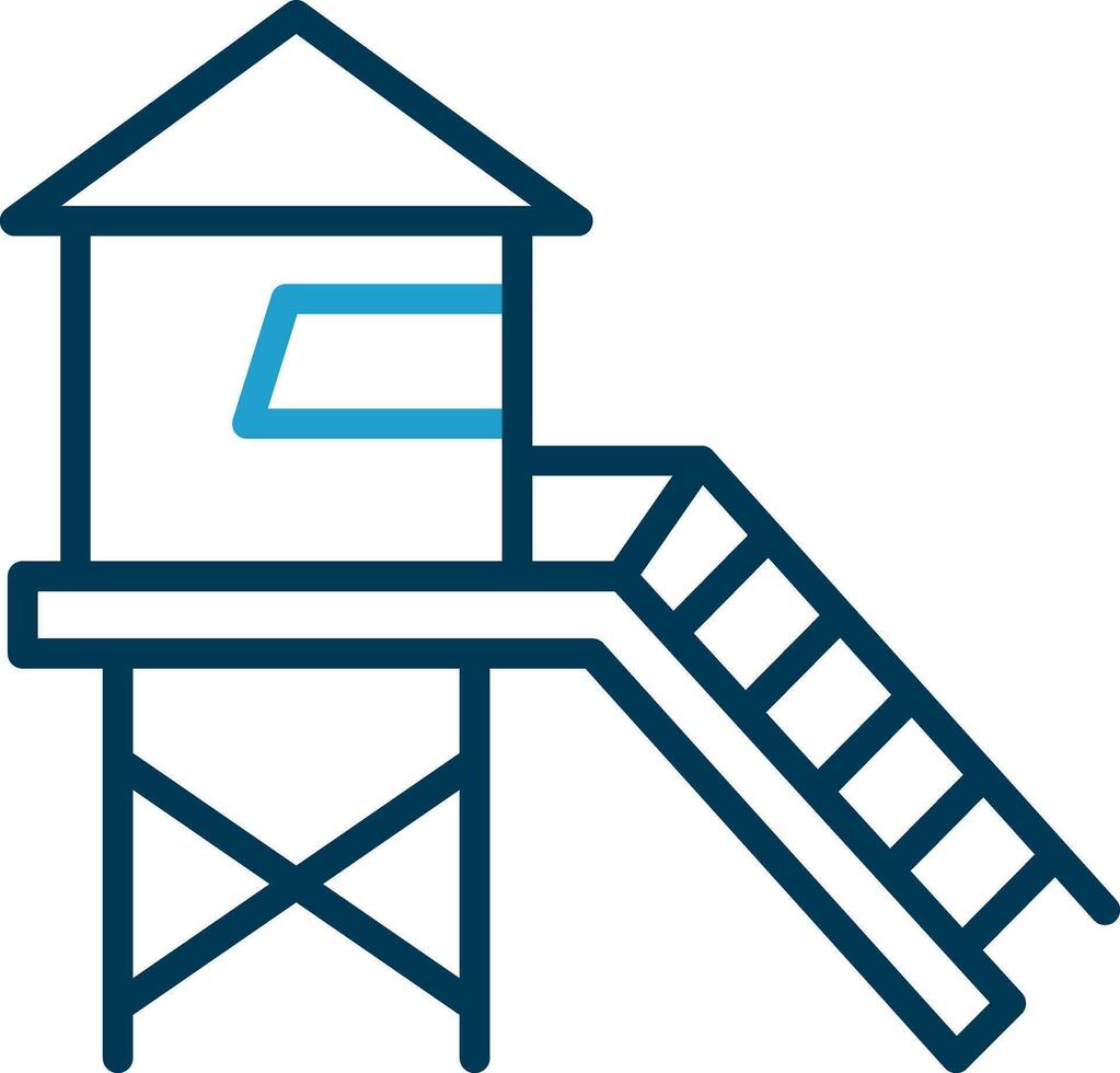 Rettungsschwimmer Turm Vektor Symbol Design