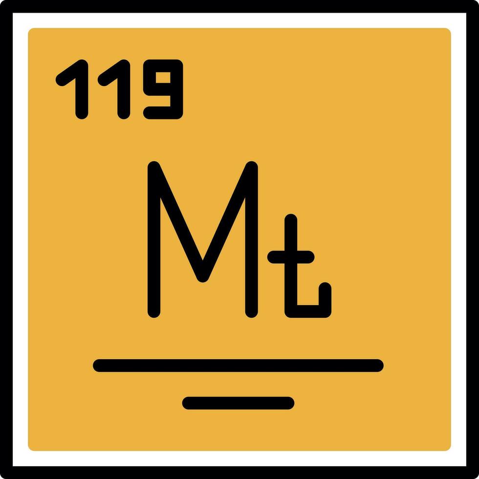 meitnerium vektor ikon design