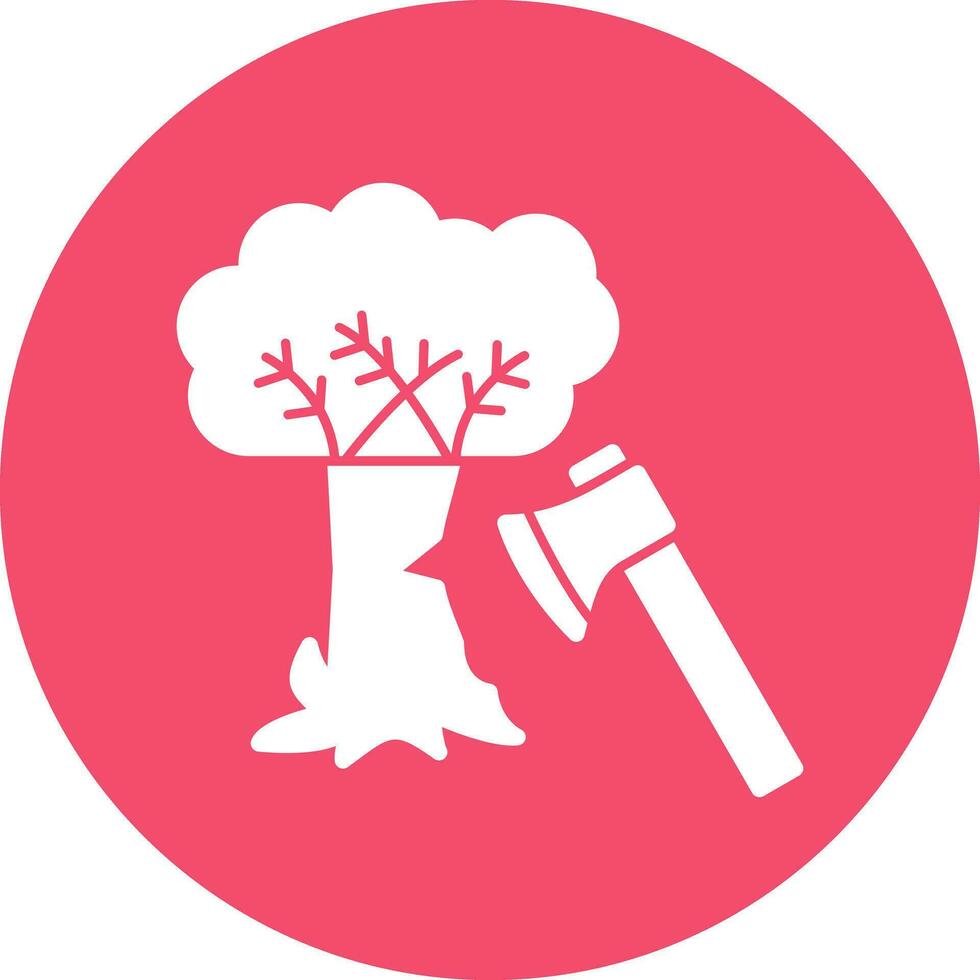 träd skärande vektor ikon design