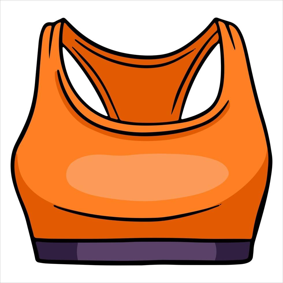 Top für Fitness-Trainingsanzug Obermaterial für Fitness- und Yoga-Kurse im Cartoon-Stil vektor