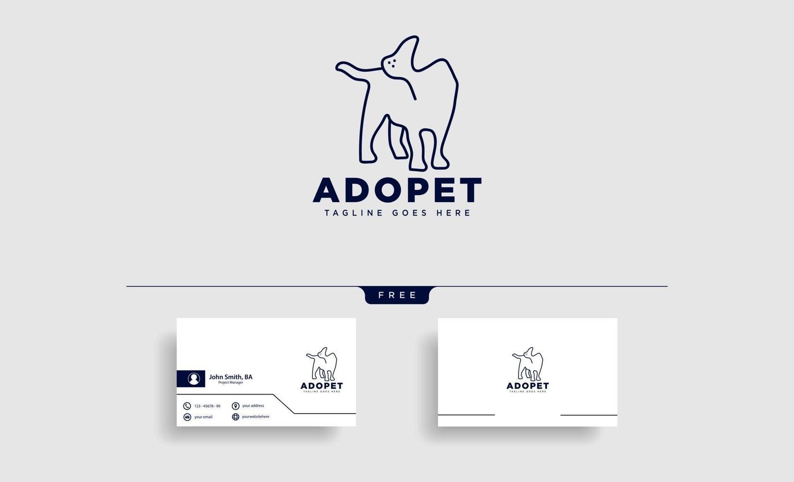 hund husdjur djur stift plats logotyp mall vektor ikon element isolerad