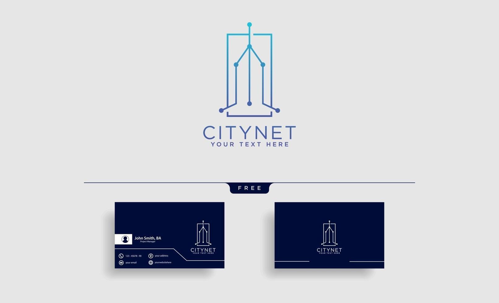 Stadt oder Stadt Netzwerkverbindung Logo Vorlage Vektor-Illustration Symbol Element isoliert Vektor
