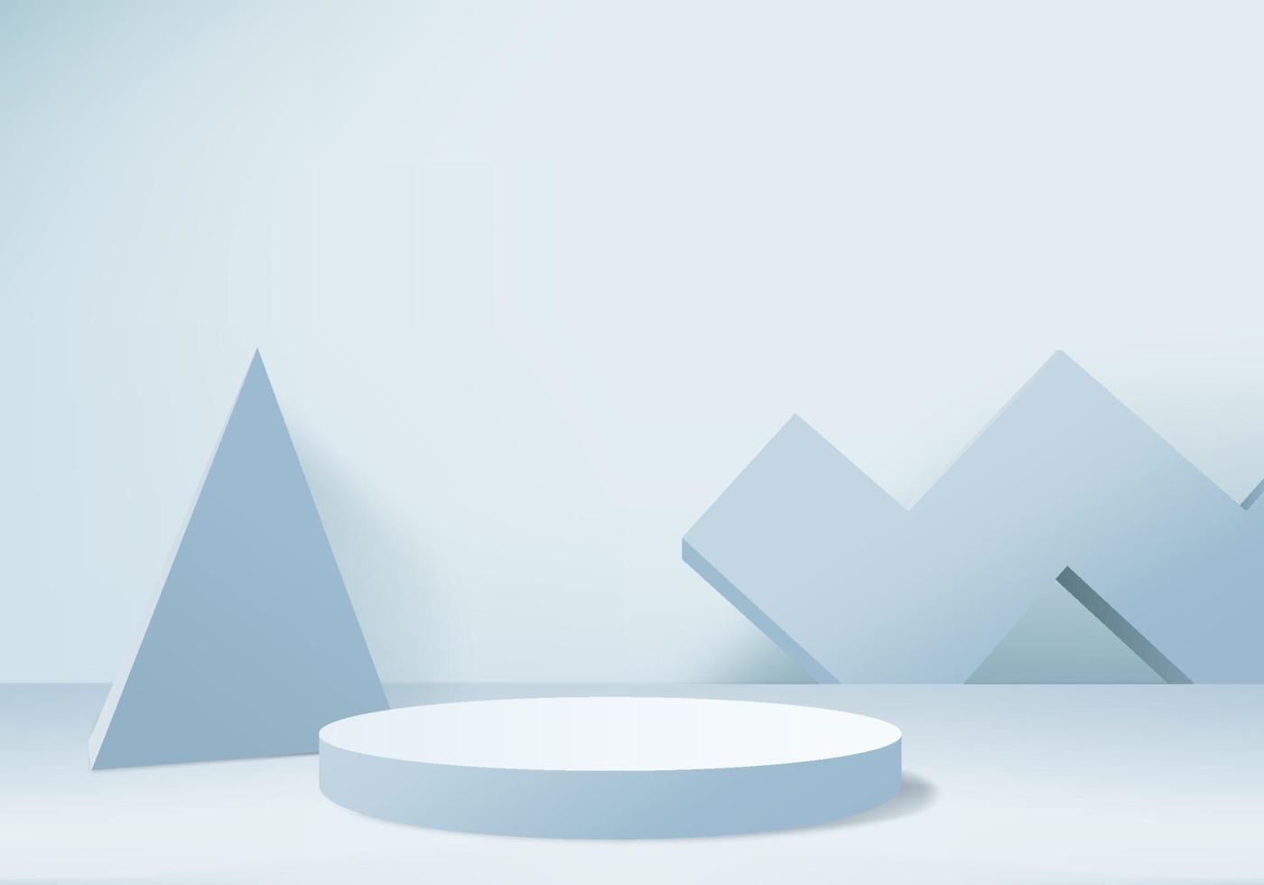 3d bakgrundsprodukter visar podiumscen med geometrisk plattformsbakgrund vektor 3d-rendering med podiumstativ för att visa kosmetiska produkter scenutställning på piedestalskärm blå studio