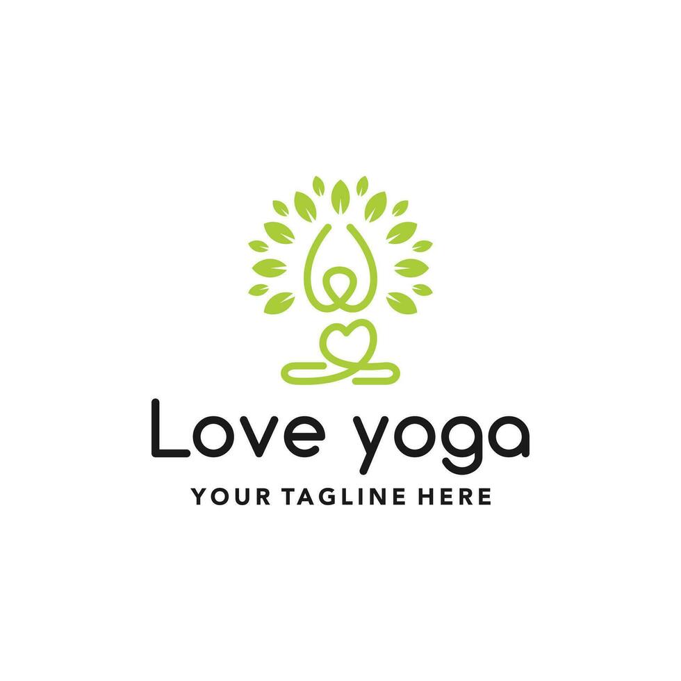 kärlek yoga logotyp design mall - vektor illustratör. kärlek yoga logotyp emblem design på en vit bakgrund. lämplig för din design behöver, logotyp, illustration, animation, etc.