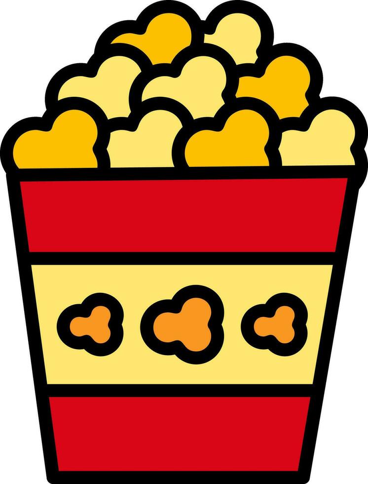 Popcorn-Vektor-Icon-Design vektor