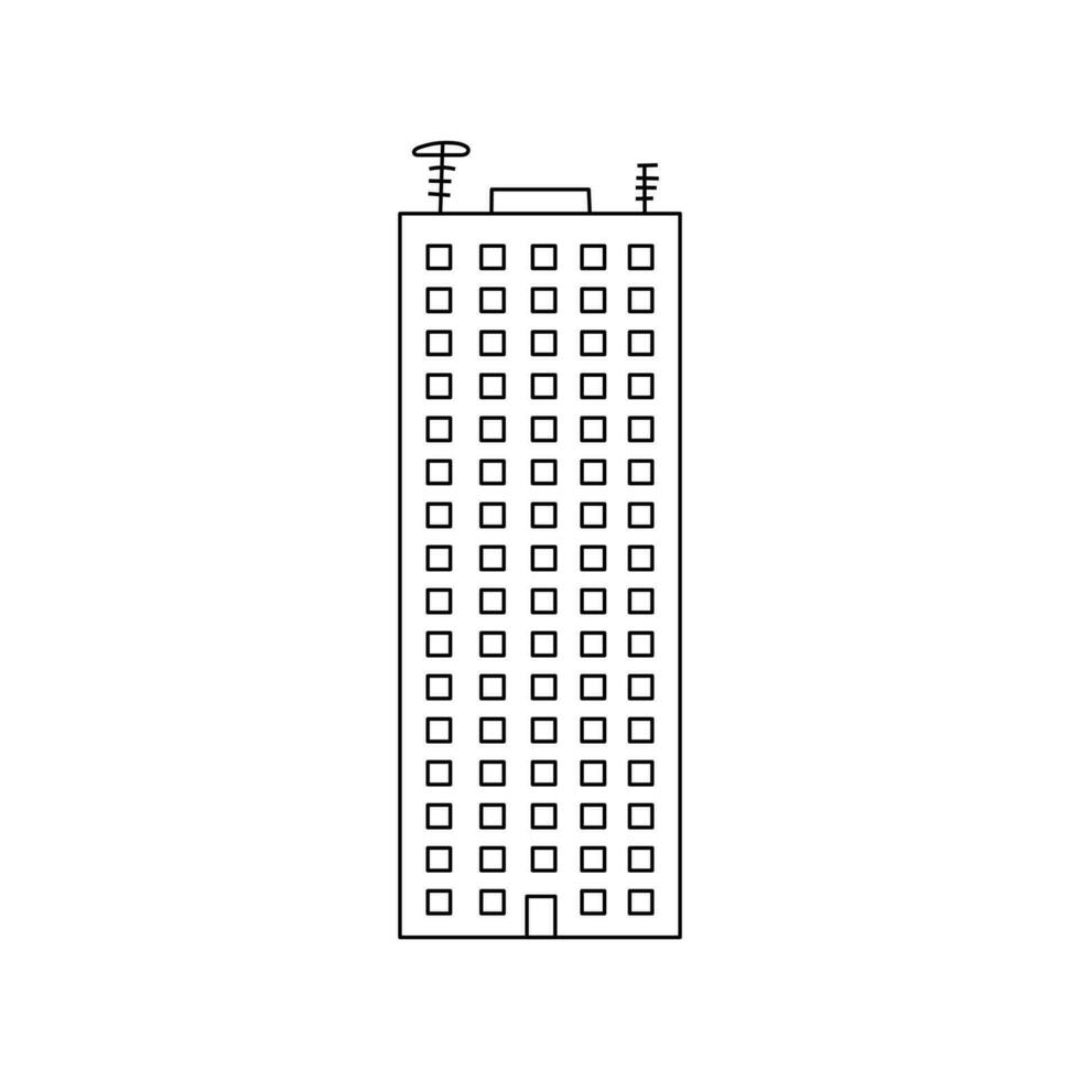 skyskrapa översikt vektor illustration