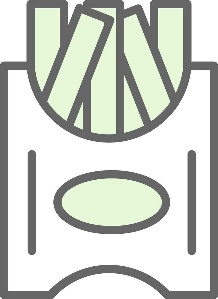 Pommes-Frites-Vektor-Icon-Design vektor