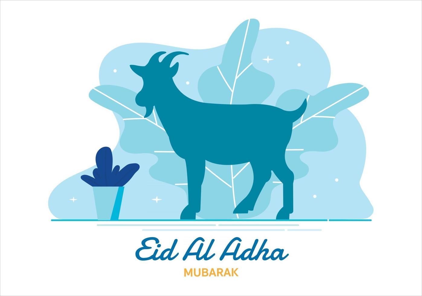 flaches Design eid al adha vektor