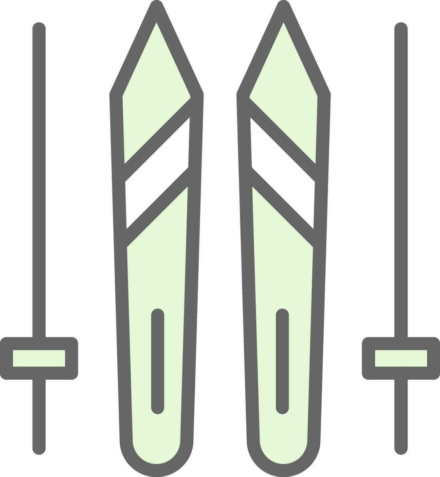 Ski Stöcke Vektor Symbol Design