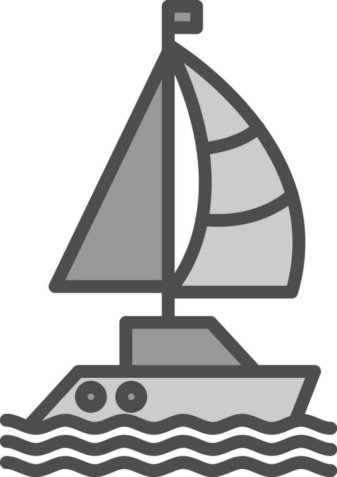 Segelboot-Vektor-Icon-Design vektor