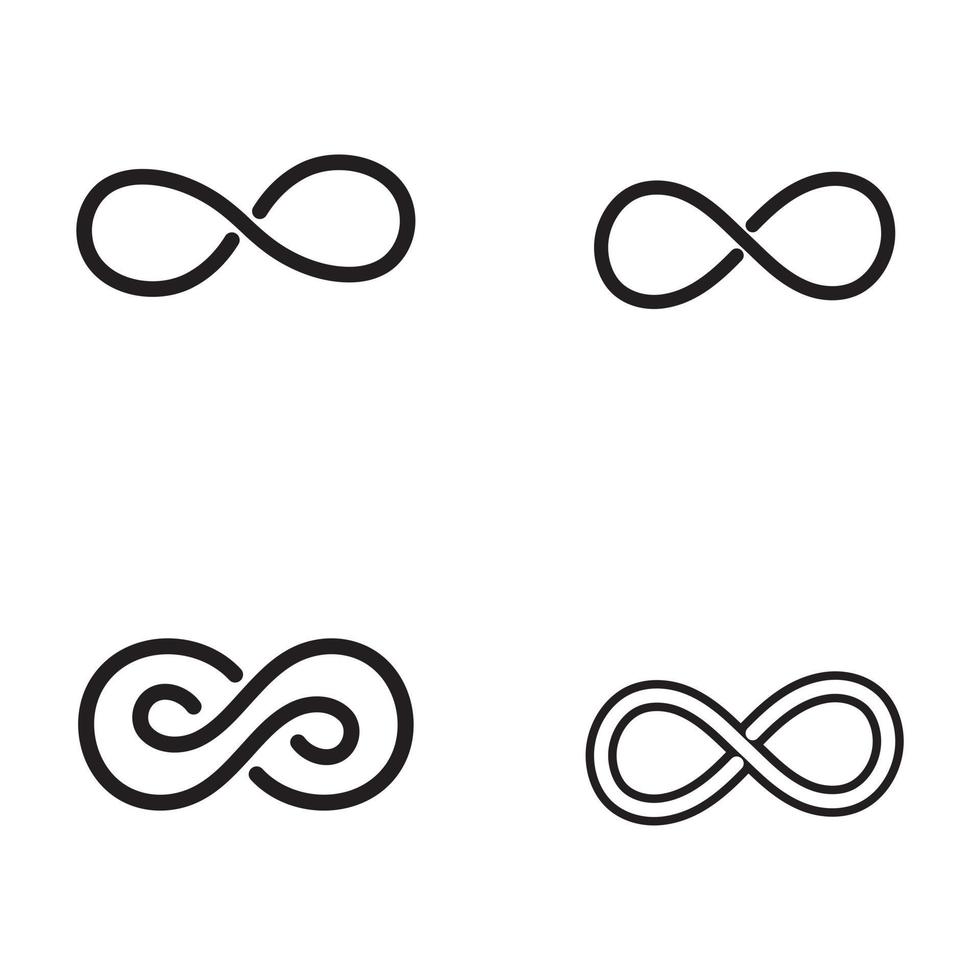 oändlighet logotyp och symbol design vektor