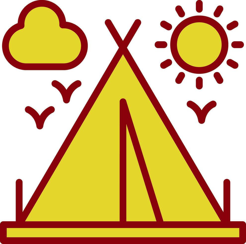 camping tält vektor ikon design