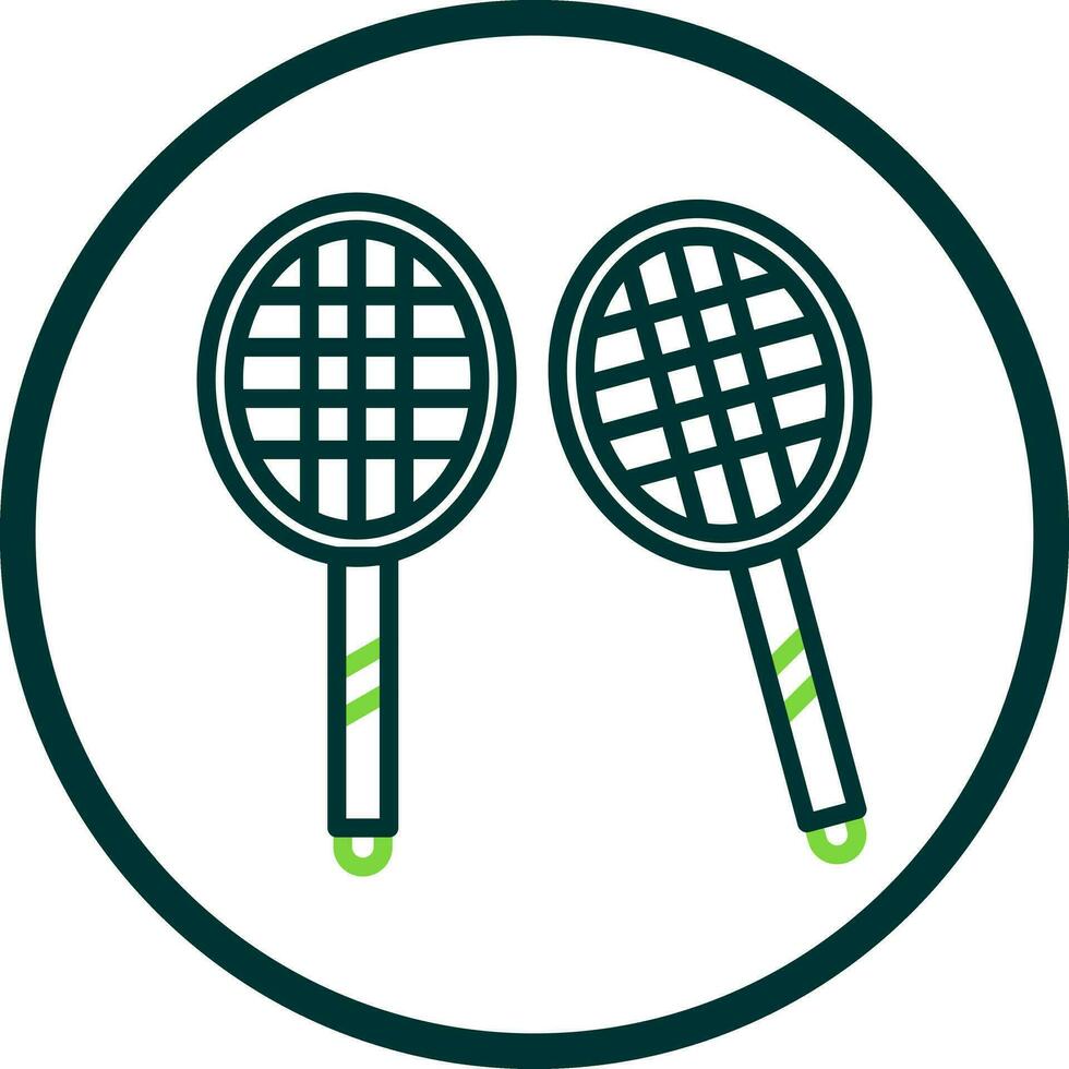 Badminton-Vektor-Icon-Design vektor