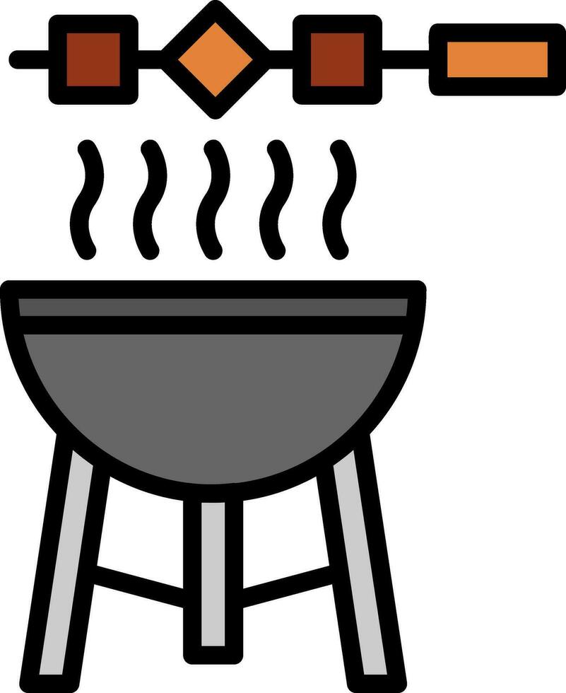 Grill-Vektor-Icon-Design vektor