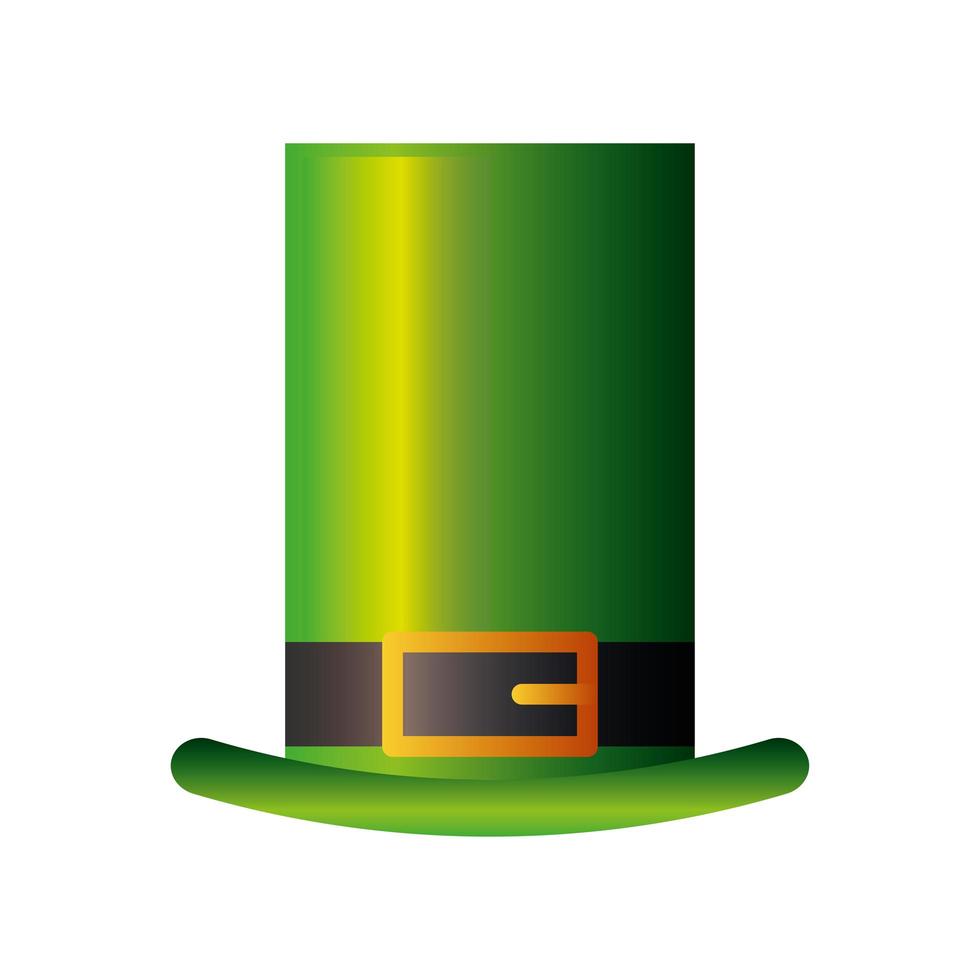 glad st patricks dag leprechaun hatt ikon detaljerad stil vektor