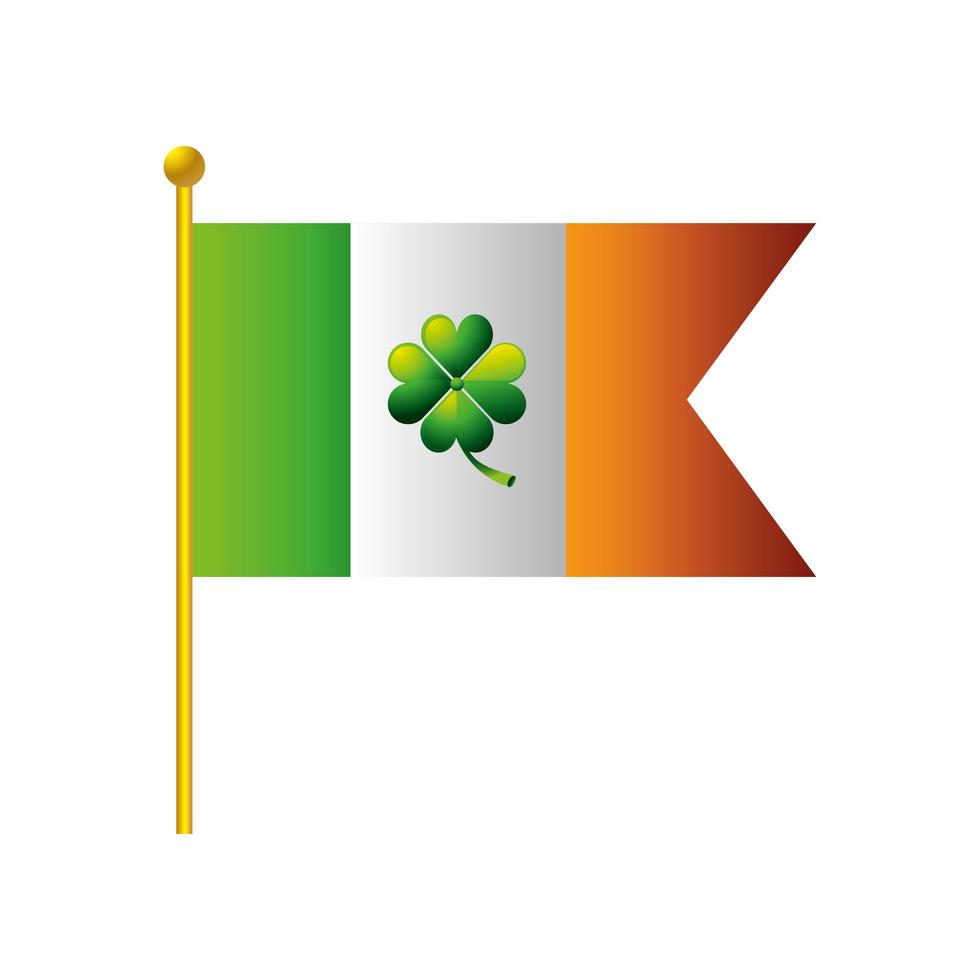 Happy St Patricks Day Banner mit Klee Dekoration Symbol vektor