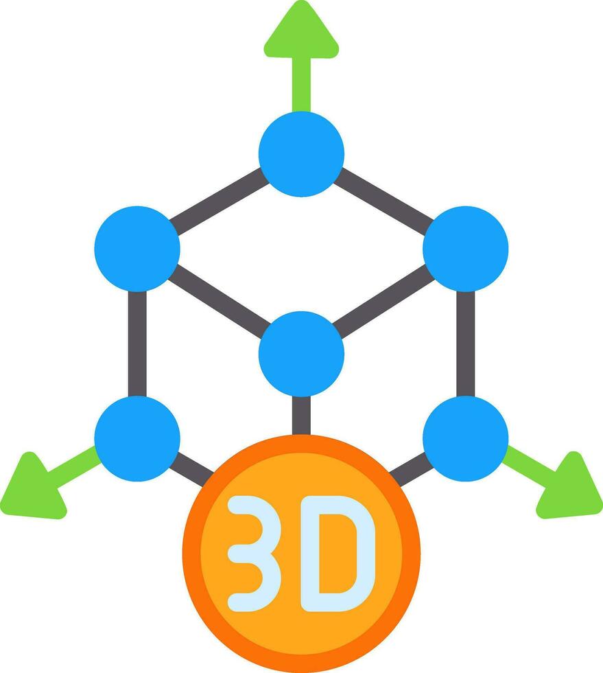 3D-Modellierungsvektor-Icon-Design vektor