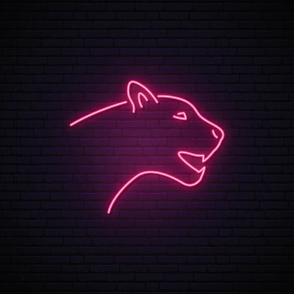 rosa Panther-Leuchtreklame vektor