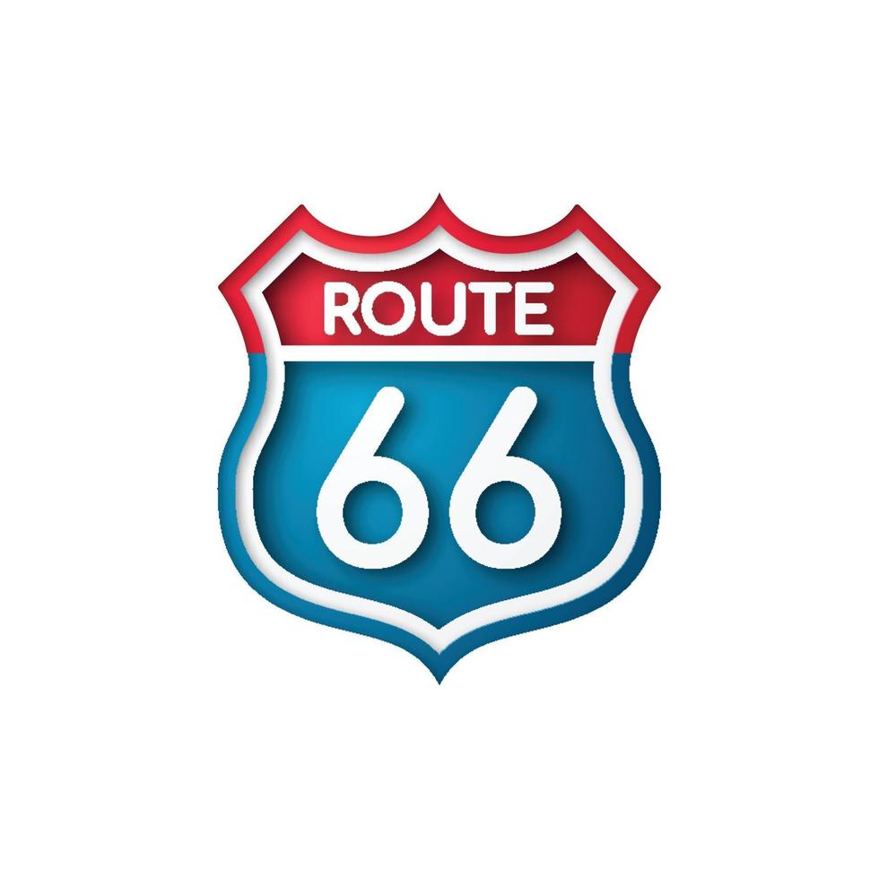 Verkehrszeichen Route 66 vektor