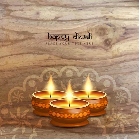 Abstrakt Glad Diwali trästruktur bakgrund vektor