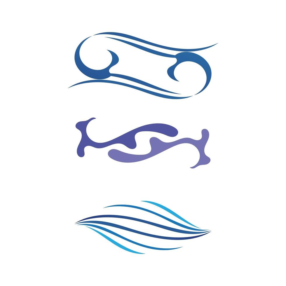 vågor strand vektor logotyp och symboler mall ikoner app