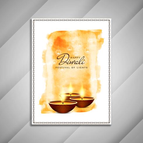 Abstrakt Happy Diwali broschyrdesign vektor