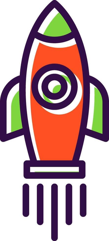 Raketenvektor-Icon-Design vektor