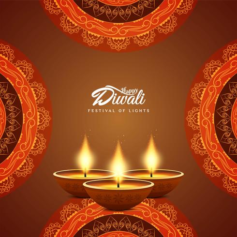 Abstrakt Glad Diwali festival hälsning bakgrund vektor