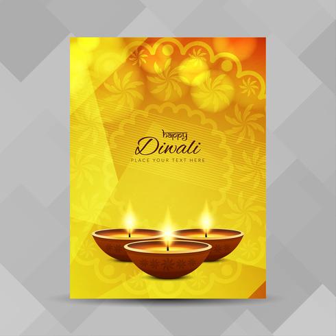 Abstrakte glückliche Diwali-Broschürendesignschablone vektor