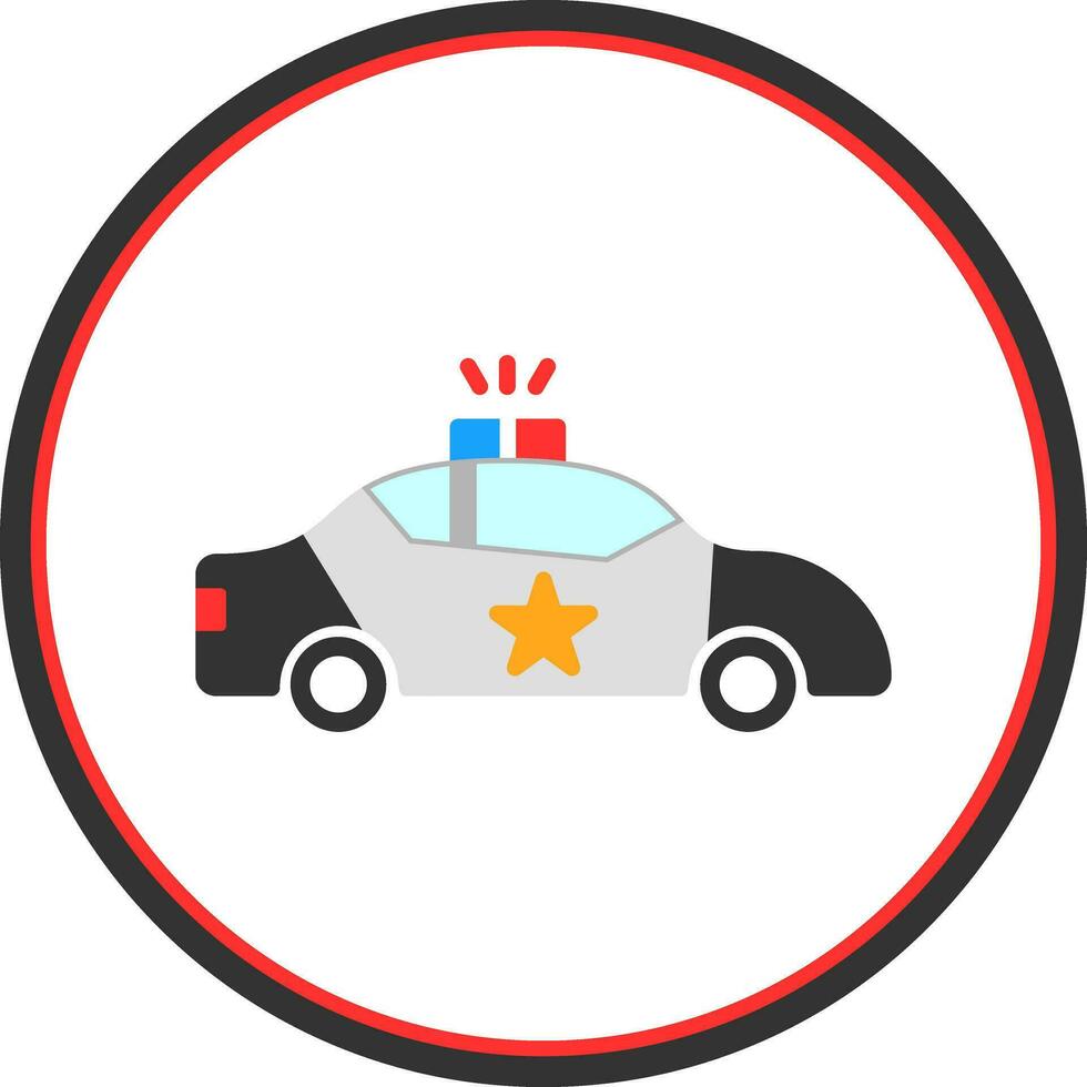 Polizeiauto-Vektor-Icon-Design vektor