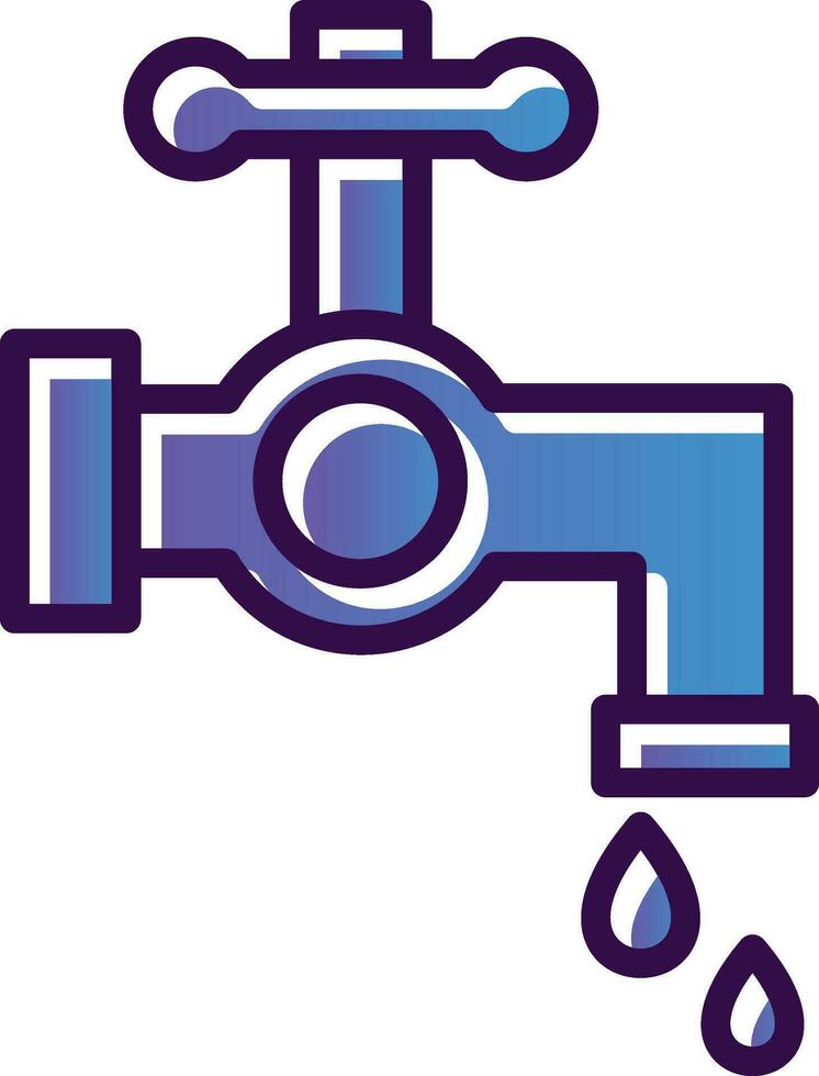 Wasserhahn-Vektor-Icon-Design vektor