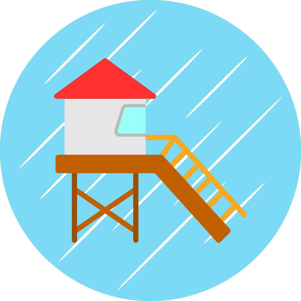 Rettungsschwimmer Turm Vektor Symbol Design