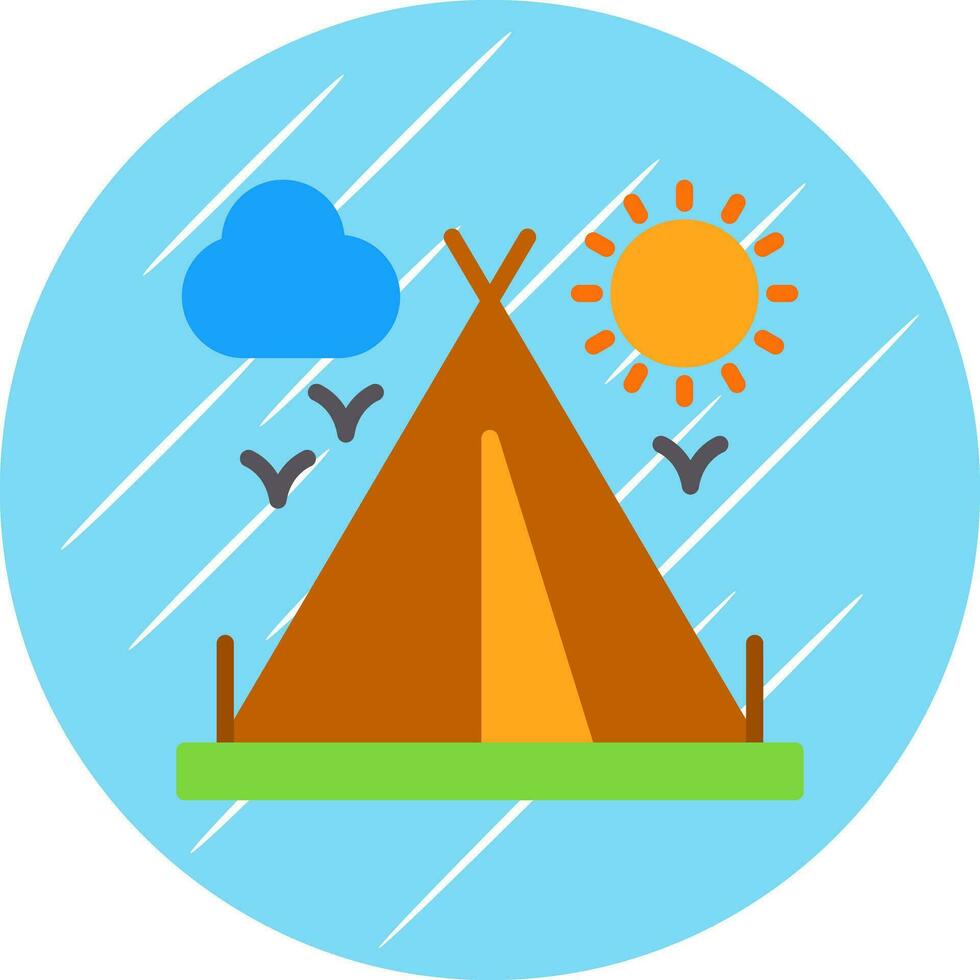 camping tält vektor ikon design