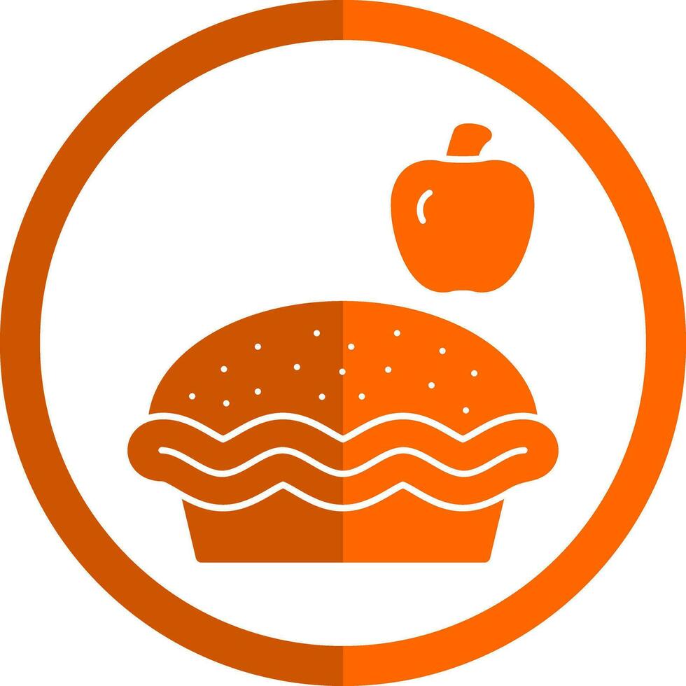 Apfel Kuchen Vektor Symbol Design