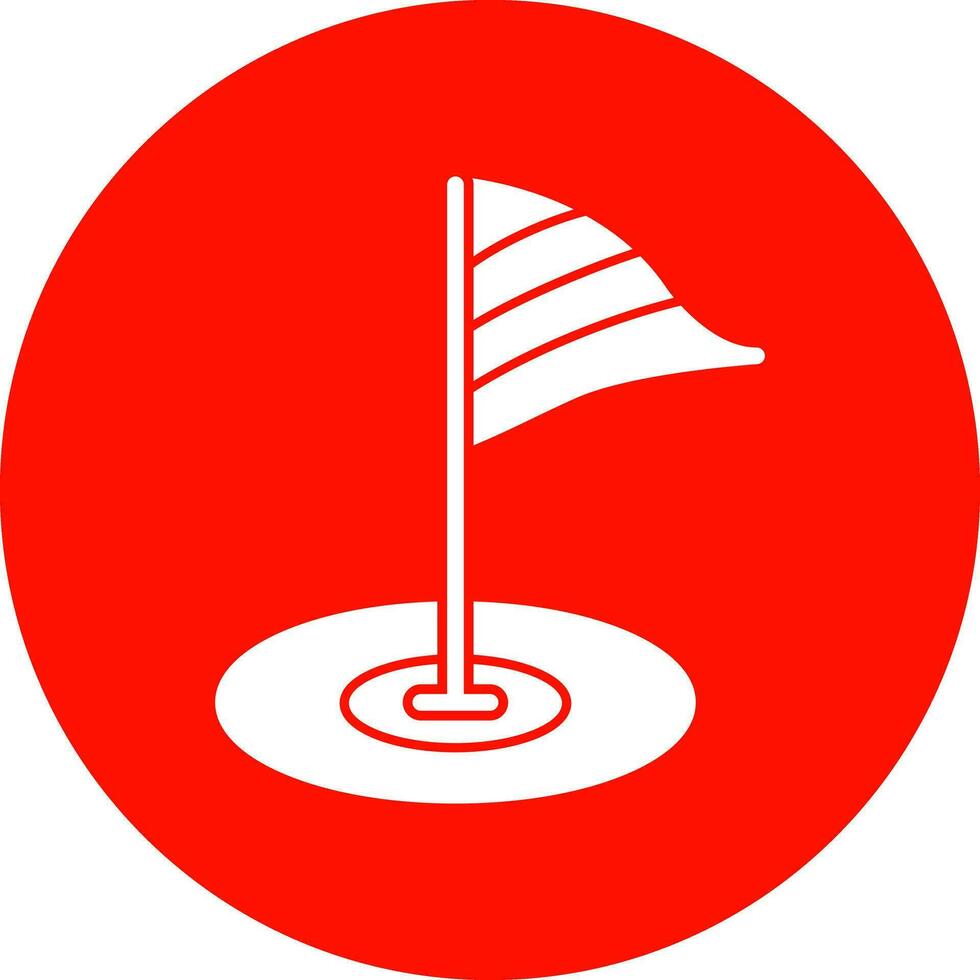 golf flagga vektor ikon design