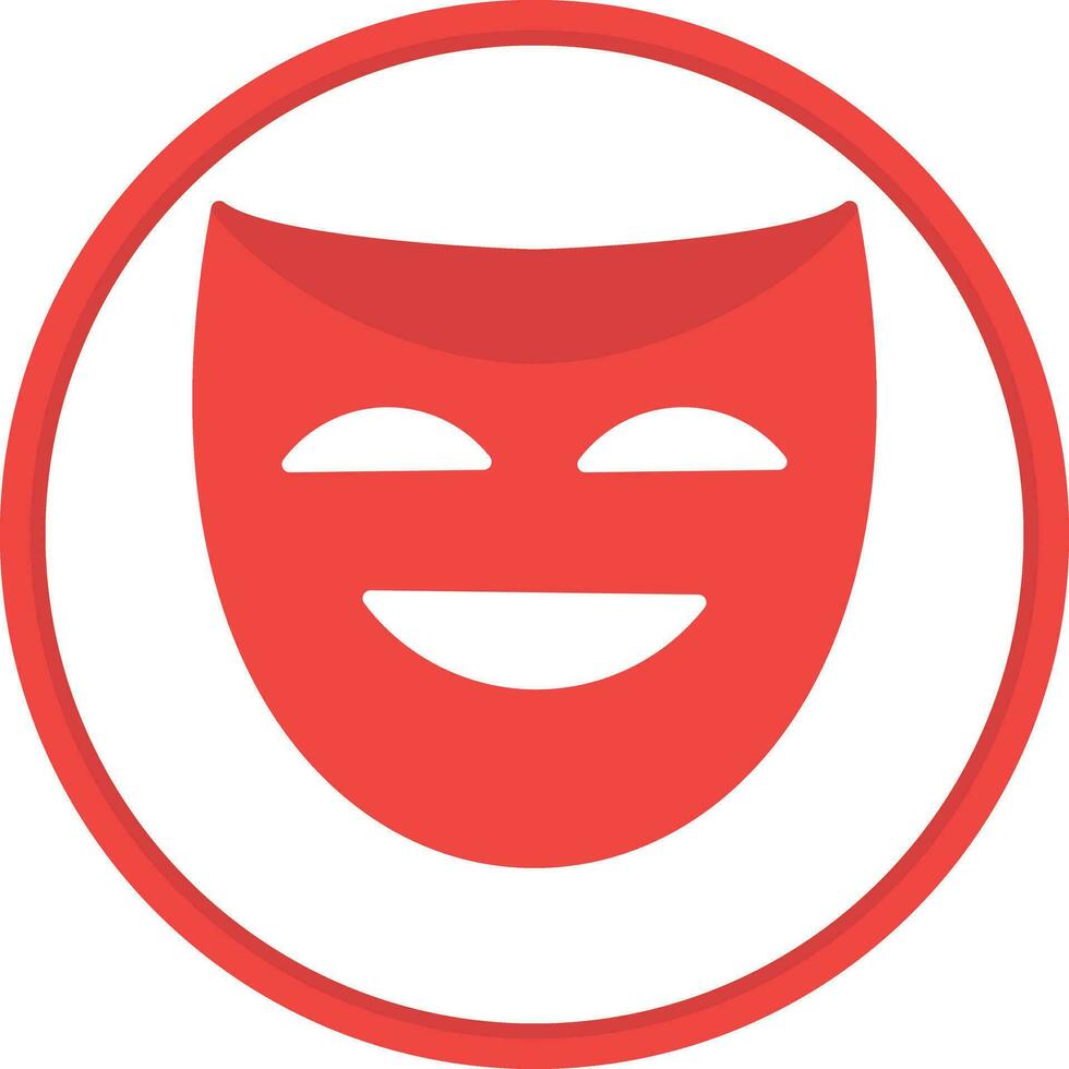 Theatermasken-Vektor-Icon-Design vektor