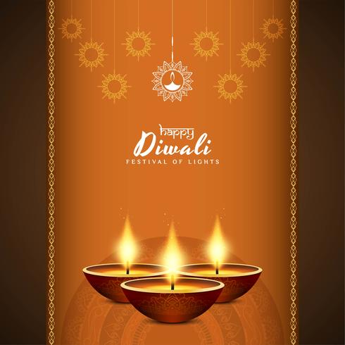 Abstrakt Glad Diwali festival hälsning bakgrund vektor